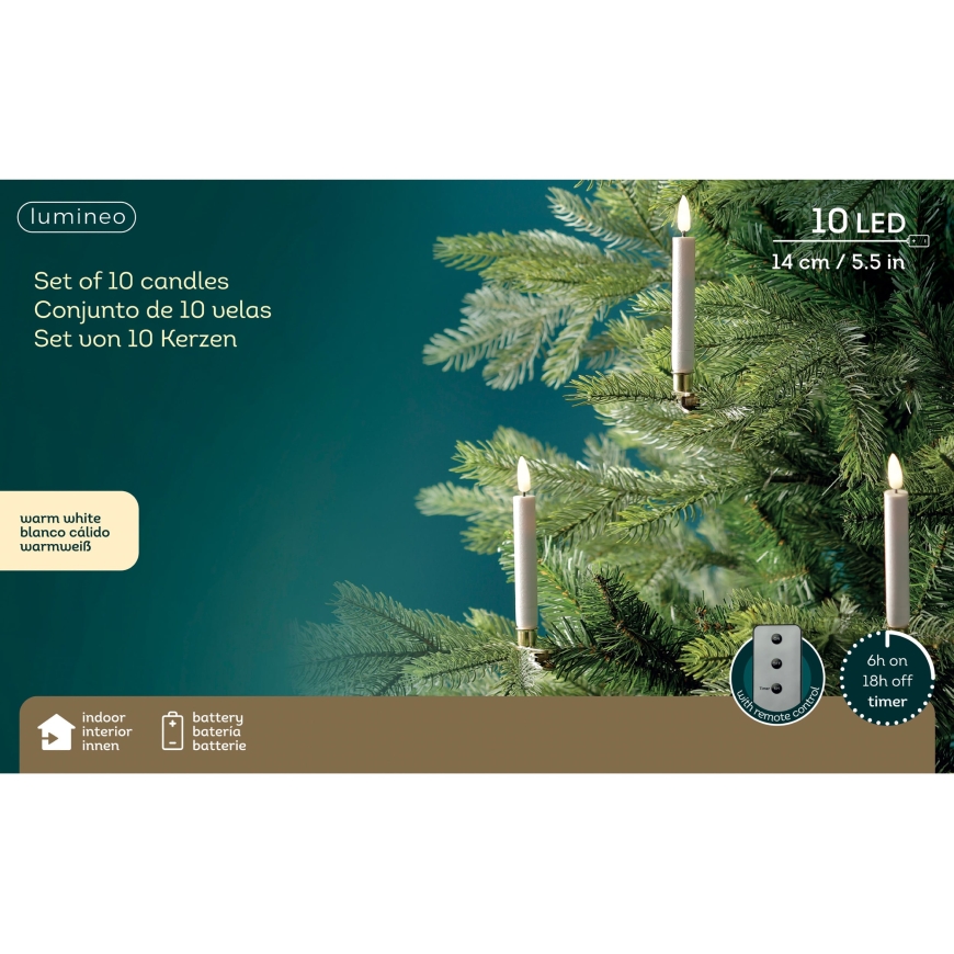 Lumineo bezvadu LED eglīšu svecītes ar tālvadības pulti – 4