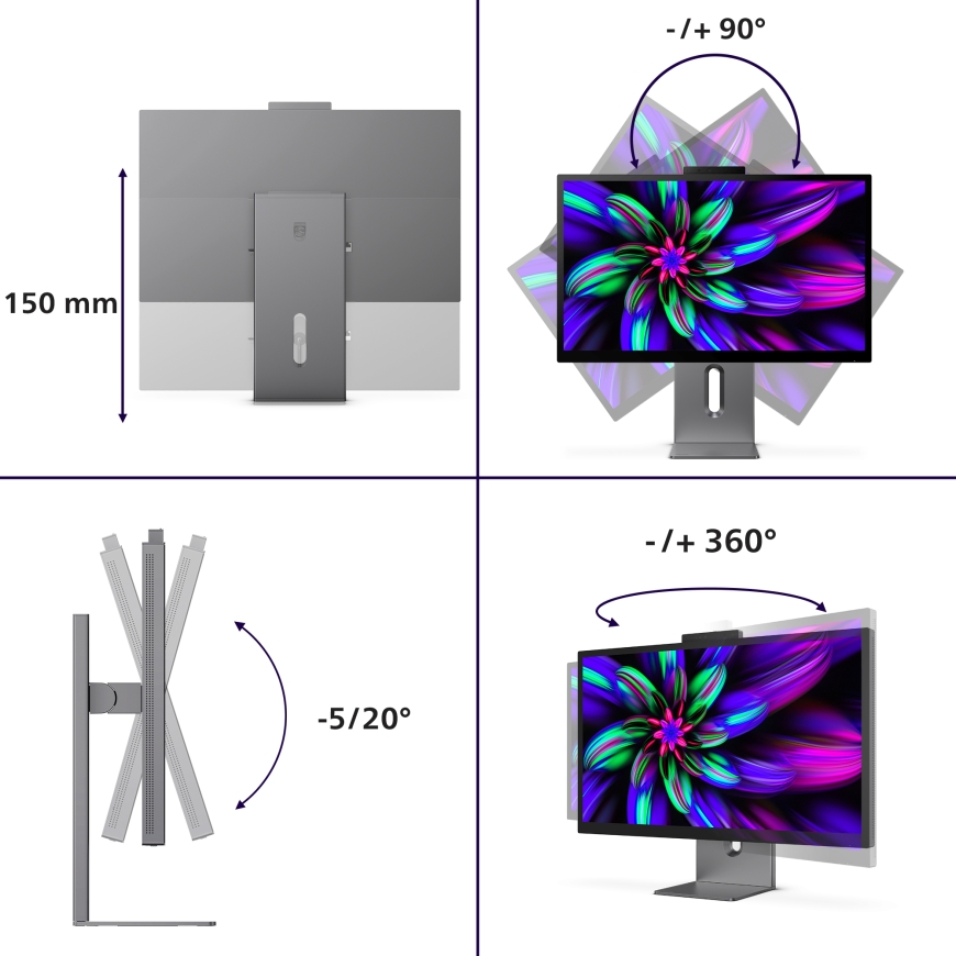Philips Brilliance 27E3U7903/00 monitori 68,6 cm (27") 5120 x 2880 pikseļi 5K Ultra HD LCD Pelēks – 5