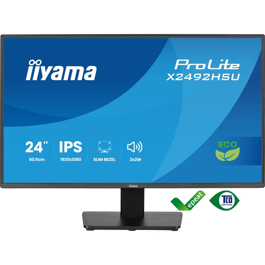 iiyama ProLite X2492HSU-B1 monitori 60,5 cm (23.8") 1920 x 1080 pikseļi Full HD LED Melns – 2