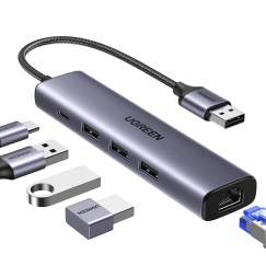 Ugreen 60554 sülearvuti dokk ja pordireplikaator Juhtmega ühendatud USB 3.2 Gen 1 (3.1 Gen 1) Type-C Hall