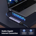 Ugreen 60554 kannettavien tietokoneiden telakka ja porttitoistin Langallinen USB 3.2 Gen 1 (3.1 Gen 