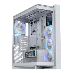 ASUS ROG CRONOX GR801 CURVE TG ARGB WHITE „Midi Tower“ Balta