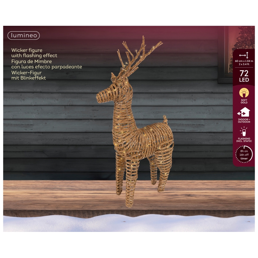Lumineo LED-pajuporo valoilla, 100 cm, sisä- ja ulkokäyttöön – 3