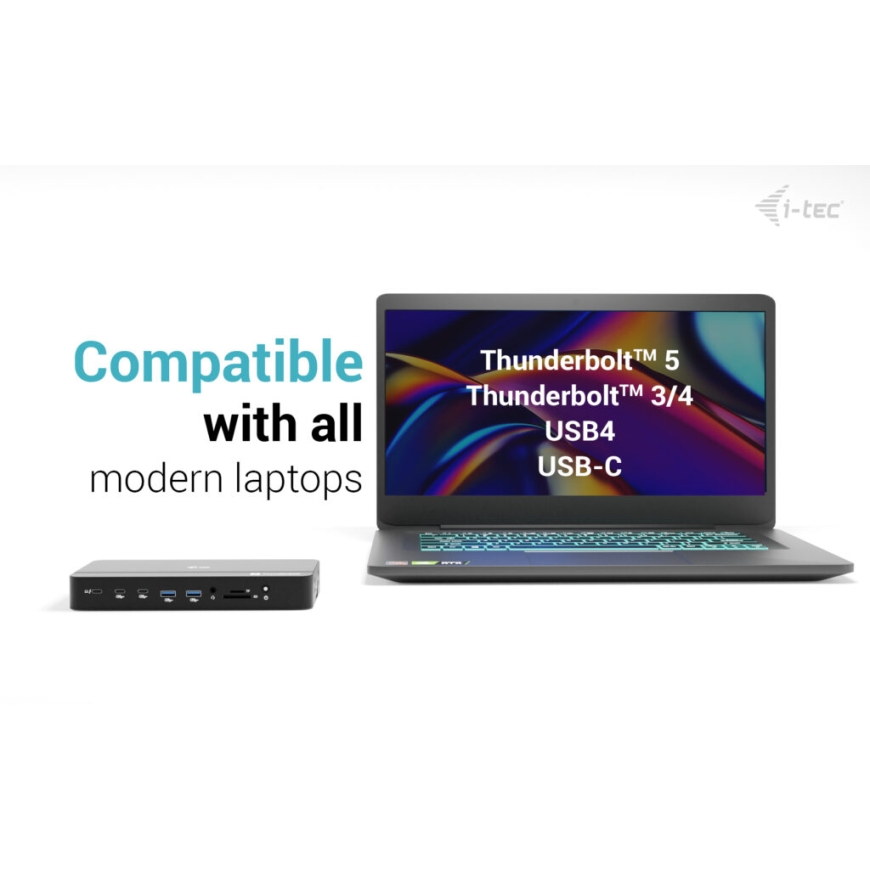 i-tec TB5TRIPLEDOCKM2PD sülearvuti dokk ja pordireplikaator Juhtmega ühendatud Thunderbolt 5 Must – 5