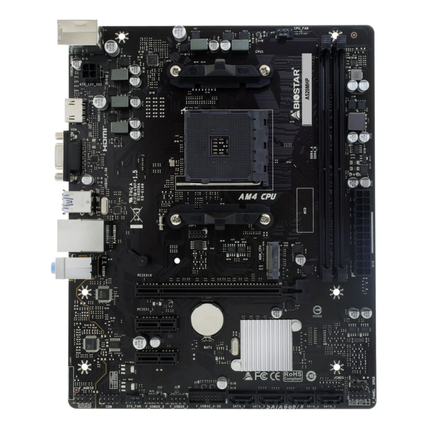 Biostar A520MHP motininė plokštė AMD A520 Socket AM4 mikro ATX – 2