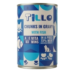 TILLO Chunks in Gravy Fish - wet cat food - 415g