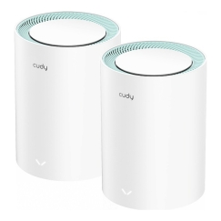 Cudy M1300 2-PACK Mesh Wi-Fi система Двухдиапазонный (2,4Ггц/5Ггц) Wi-Fi 5 (802.11ac) Белый 1 Внутренний