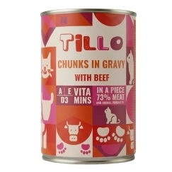 TILLO Kappaleet kastikkeessa naudanliha - märkä kissanruoka - 415g