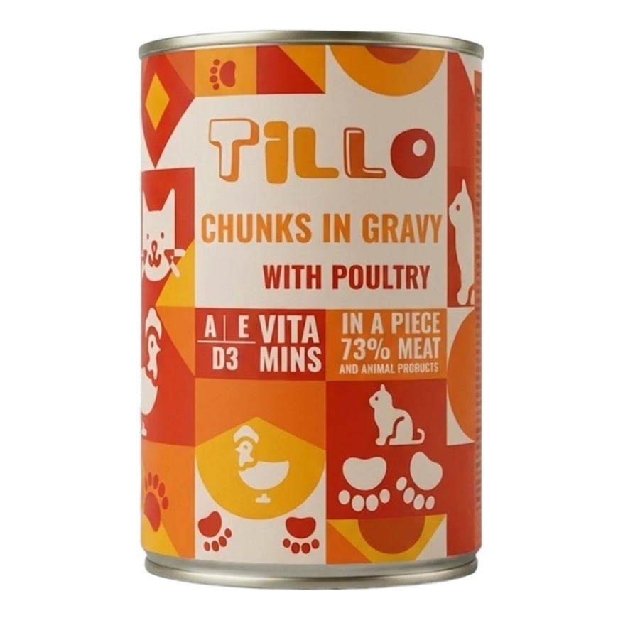 TILLO Chunks in gravy Poultry - wet cat food - 415g