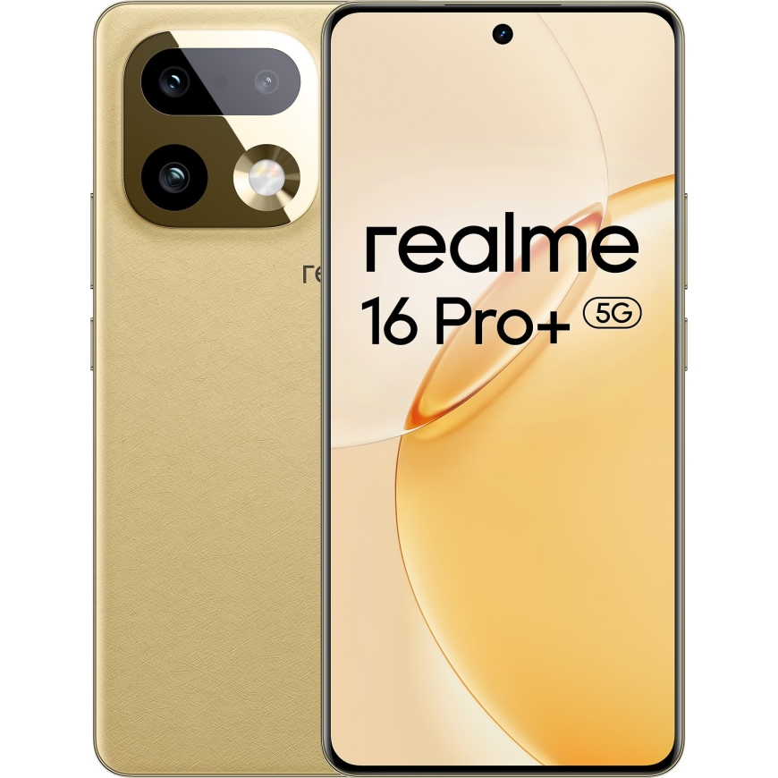 realme 16 Pro+ 5G puhelin, 256/8 Gt, kulta + laturi – 2
