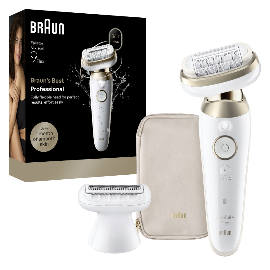 Braun Silk-épil 9 Silk·épil 9 Flex 9-030 3D 40 пинцеты Белый, Золото – 2