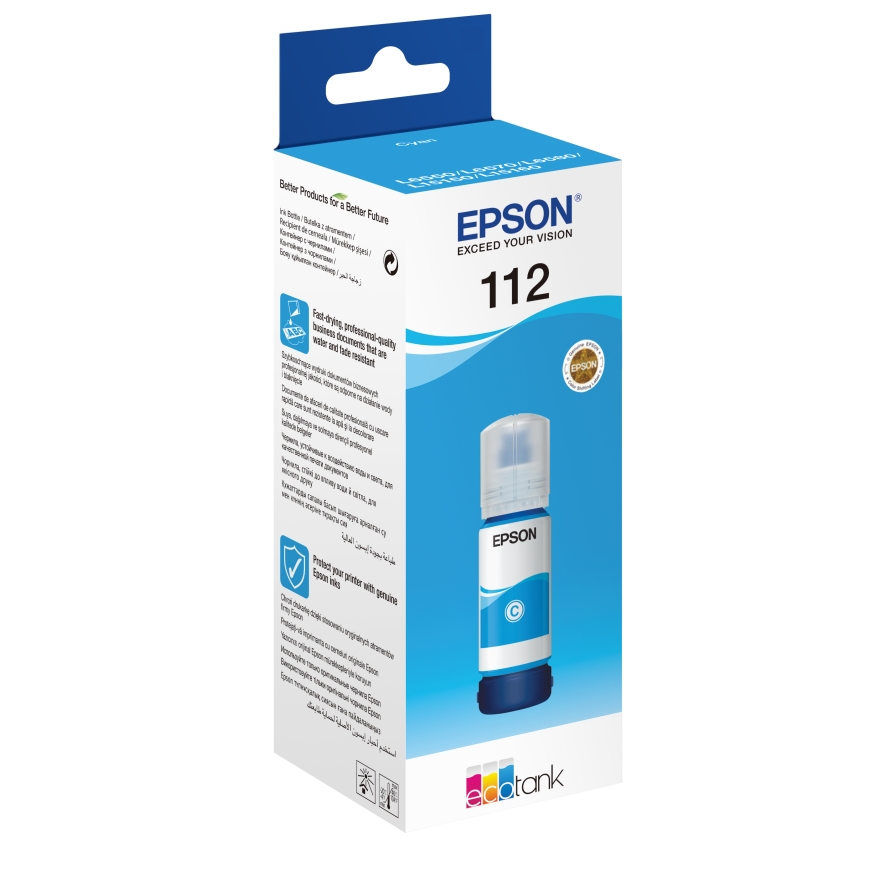 Epson 112 EcoTank Pigment Cyan ink bottle – 2