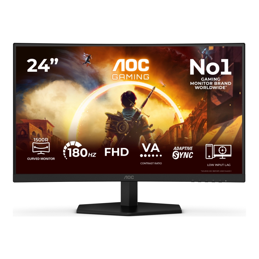 AOC G4 23.6" VA FHD 180Hz монитор для ПК 59,9 cm (23.6") 1920 x 1080 пикселей Full HD ЖК Черный, Кра – 3