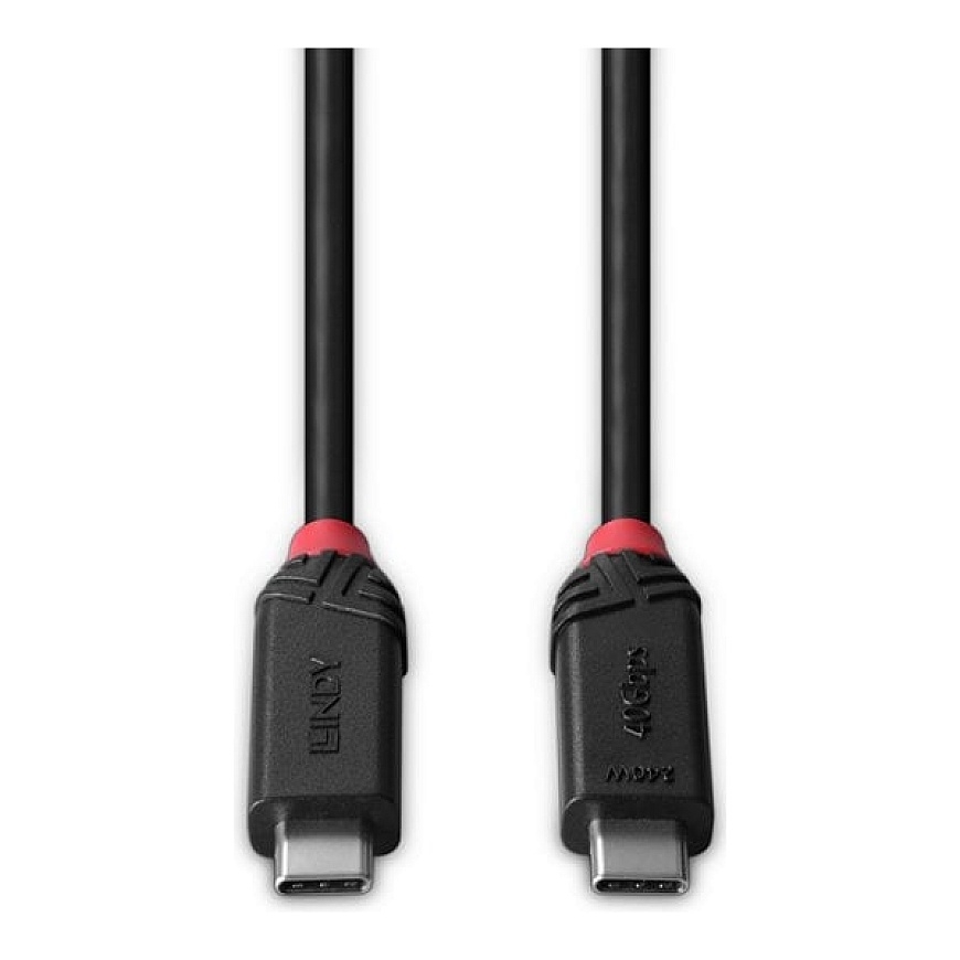 Lindy 37001 USB-kaapeli USB4 Gen 3x2 1 m USB C 40 Gbit/s 240 W Musta – 4