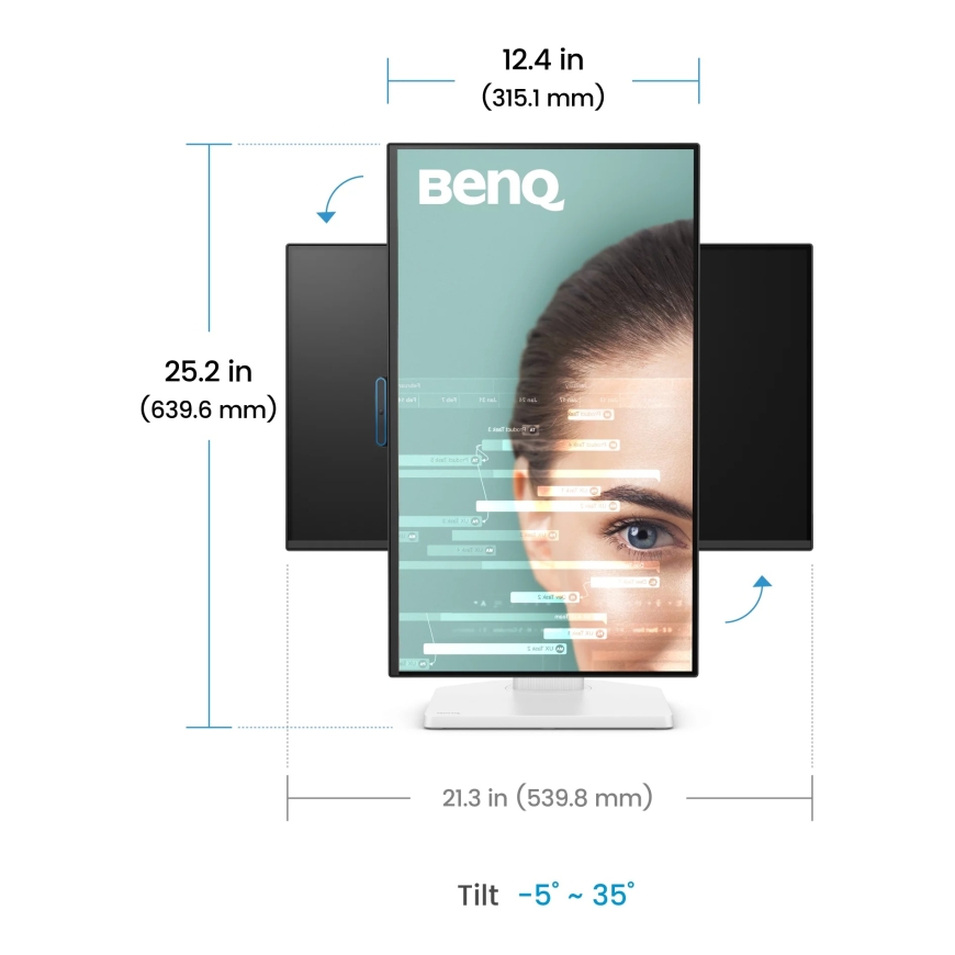 BenQ GW2490TC kompiuterio monitorius 61 cm (24") 1920 x 1080 pikseliai „Full HD“ LED Juoda, Balta – 5