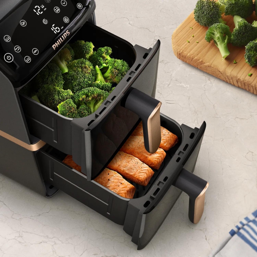 Philips 4000 series NA462/80 taukvāres katls Dubults 10 L Atsevišķs 2750 W Karstā gaisa fritētājs Me – 2
