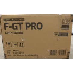 SALE OUT. | F-GT Pro Formula and GT Grey Edition | Racing Simulator Cockpit | Steel | Grey | DAMAGED PACKAGING AND MANUAL, SCRAT