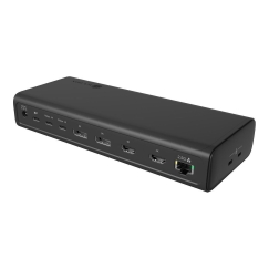 ICY BOX IB-DK7401-CU31 Vielinis USB 3.2 Gen 2 (3.1 Gen 2) Type-C Juoda