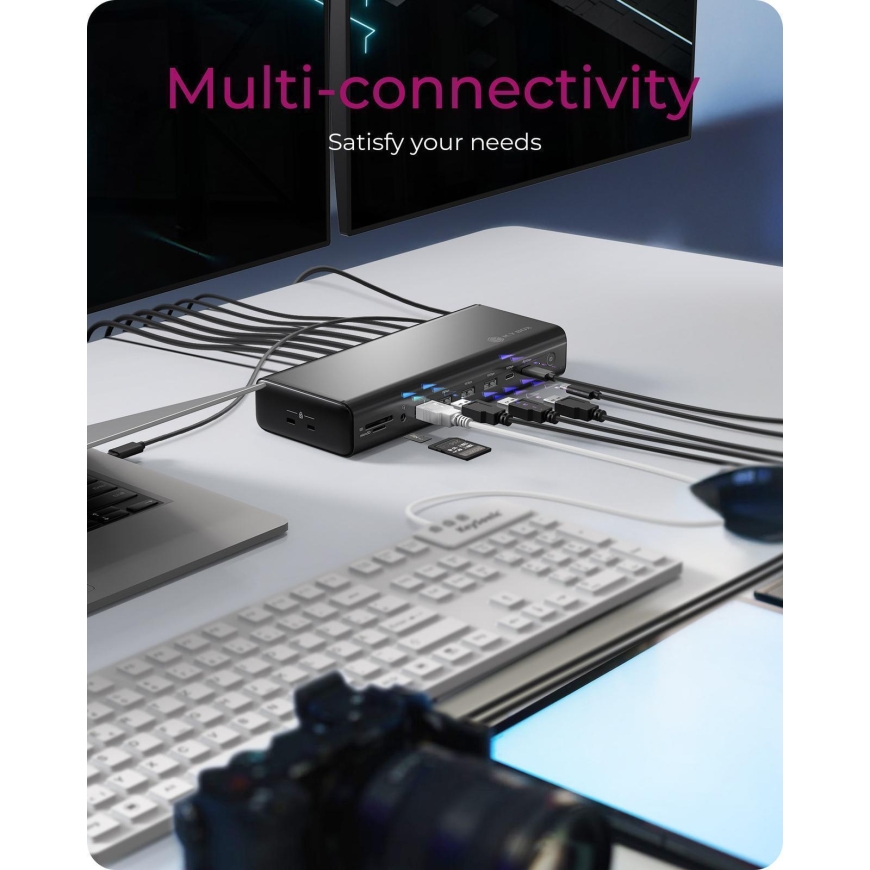 ICY BOX DockingStation 17-in-1, six video output – 4