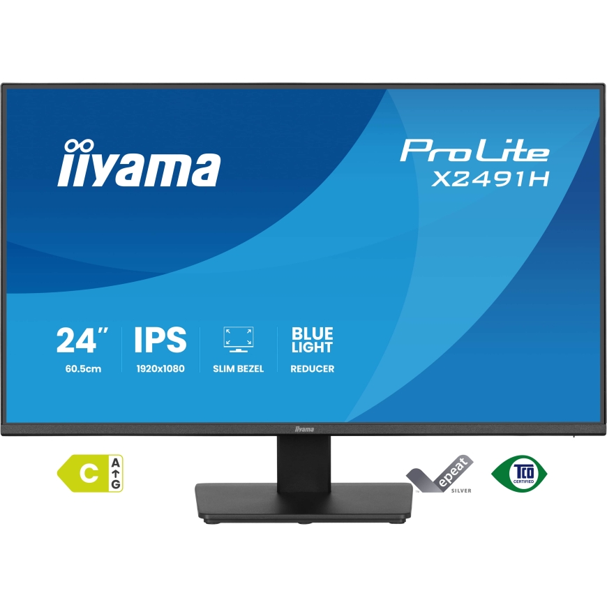 iiyama ProLite X2491H-B1 PC lamekuvar 60,5 cm (23.8") 1920 x 1080 pikslit Full HD LCD Must – 2
