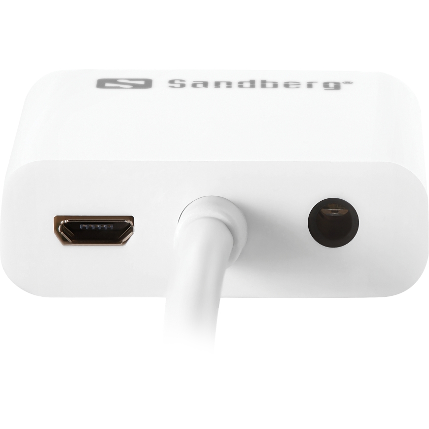 Sandberg 508-77 video kabeļu aksesuārs 0 m HDMI Type A (Standard) VGA (D-Sub) + 3.5mm Balts – 2
