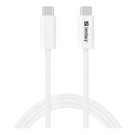 Sandberg 136-56 USB-kaabel USB4 Gen 3x2 1 m USB C Valge