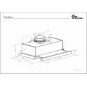 Thermex Flex 500 mm liesitu ventilators ar savu ventilatoru, balts