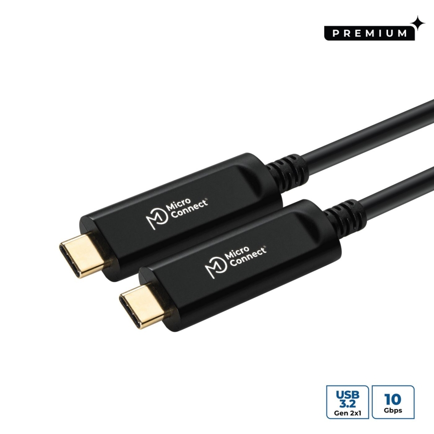 Microconnect MC-USB3.1CC10OP USB kabelis 10 m USB 3.2 Gen 2 (3.1 Gen 2) USB C Melns