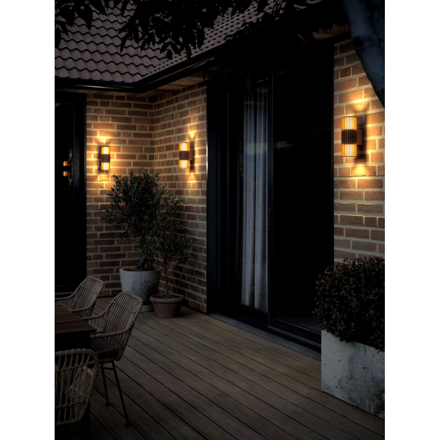 Nordlux Aludra Seaside Double sienas lampa, brūna – 2