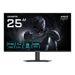 GIGABYTE G25F2A PC lamekuvar 62,2 cm (24.5") 1920 x 1080 pikslit Full HD LED Must
