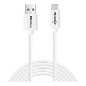 Sandberg 336-14 USB-kaabel USB 2.0 200 m USB C USB A Valge Sandberg 336-14 USB-kaabel USB 2.0 200 m USB C USB A Valge