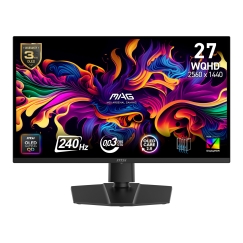 MSI MAG 271QP QD-OLED X24 монитор для ПК 67,3 cm (26.5") 2560 x 1440 пикселей Wide Quad HD Черный