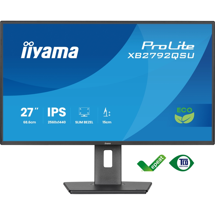 iiyama ProLite XB2792QSU-B1 PC lamekuvar 68,6 cm (27") 2560 x 1440 pikslit Quad HD LED Must – 2