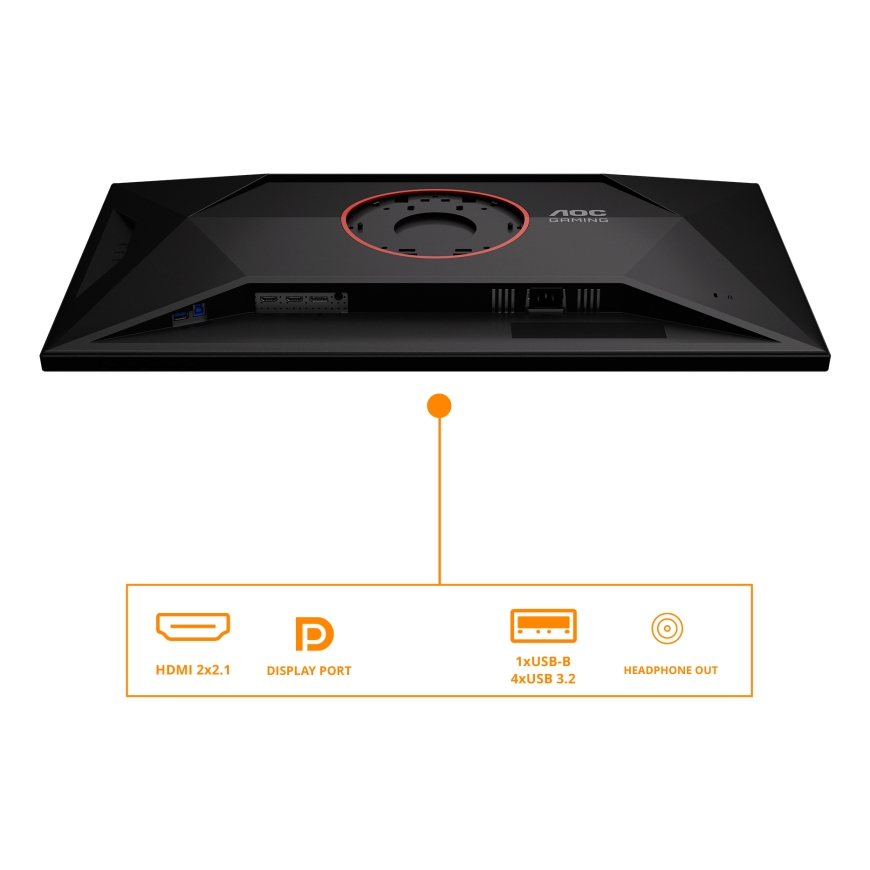 AOC G4 U32G4U tietokoneen litteä näyttö 80 cm (31.5") 3840 x 2160 pikseliä 4K Ultra HD Musta, Punain – 4