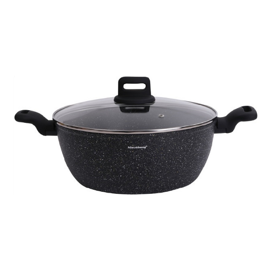 Pannu, musta marmori, Ø28cm, 5.71L, KB 7672, Klausberg