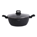 Pot, black marble, Ø28cm, 5.71L, KB 7672, Klausberg