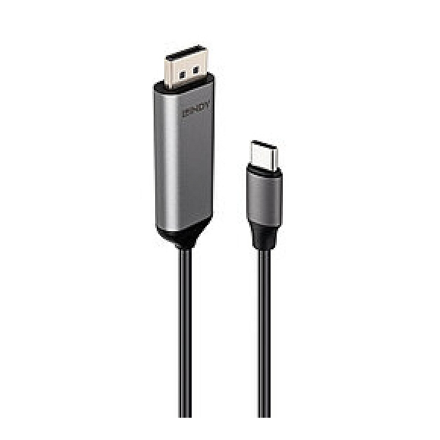 Lindy 43504 видео кабель адаптер 2 m USB Type-C DisplayPort Серый