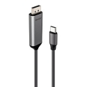 Lindy 43504 vaizdo kabelio adapteris 2 m C tipo USB DisplayPort Pilka