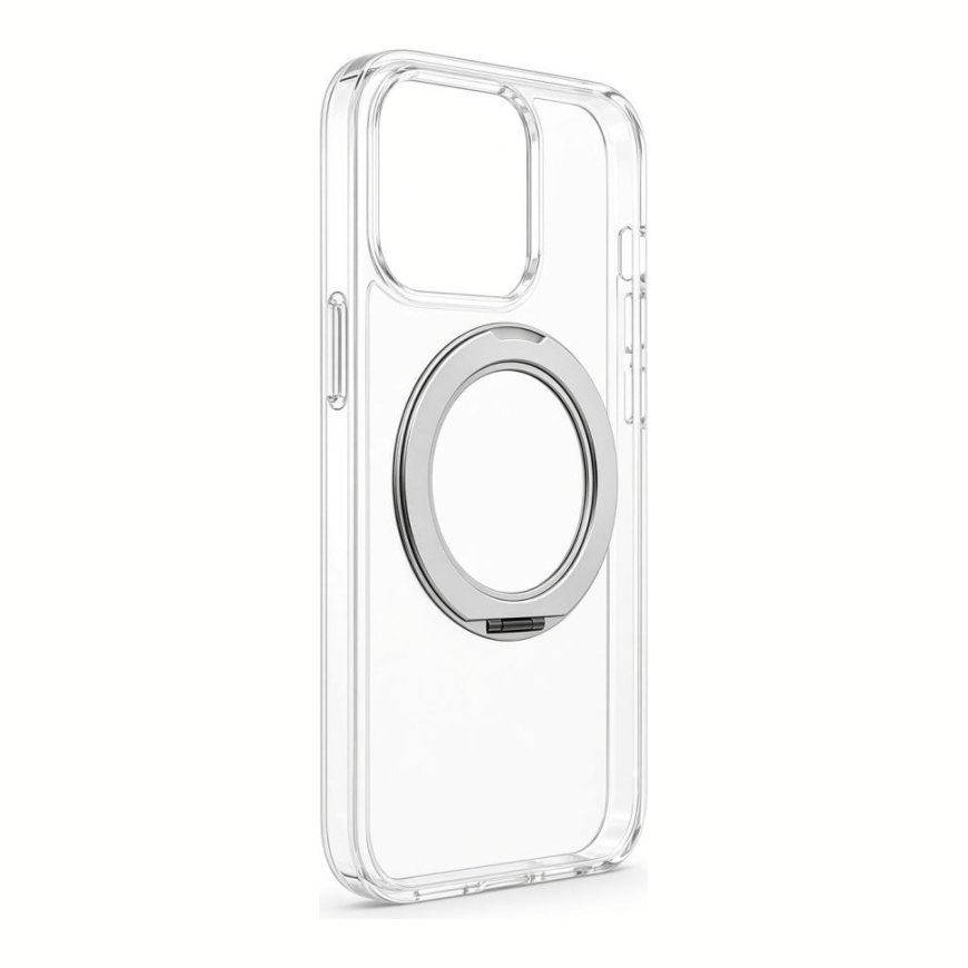 Apple iPhone 18 Pro Max Hybird-kuori Magsafella PC+TPU 360 metallipidike läpinäkyvä