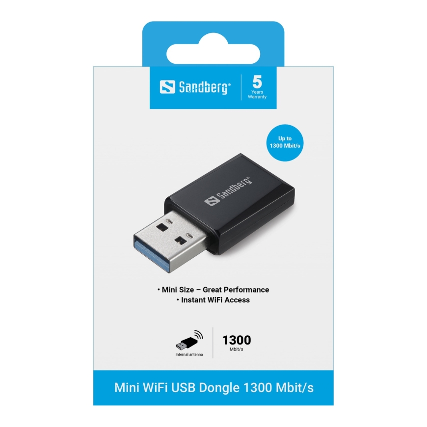 Sandberg Mini Wifi Dongle 1300 Mbit/s – 5