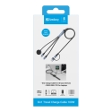 Sandberg 441-69 USB кабель 0 m USB A/USB C 2 x USB-C/MagSafe 100 W Черный