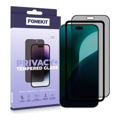FoneKit Privacy+ Full Cover stiklas, iPhone 18 Pro Max