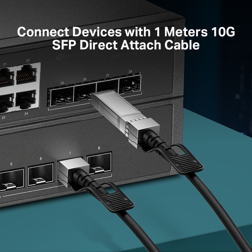 TP-Link Omada 1M Direct Attach SFP+ Cable for 10 Gigabit Connections – 3