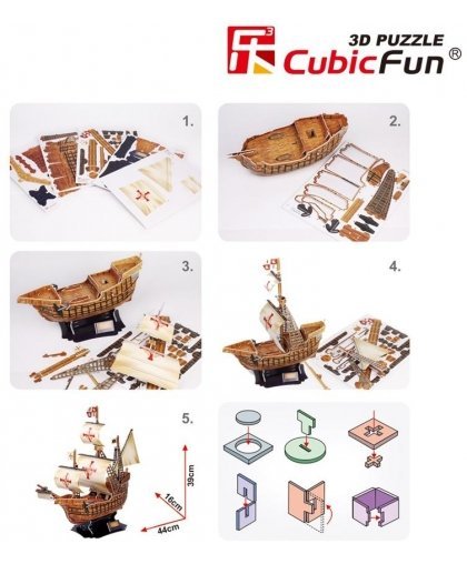 CubicFun 3D puzzle ship Santa Maria – 3