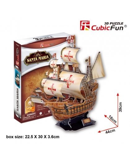 CubicFun 3D puzzle ship Santa Maria – 6