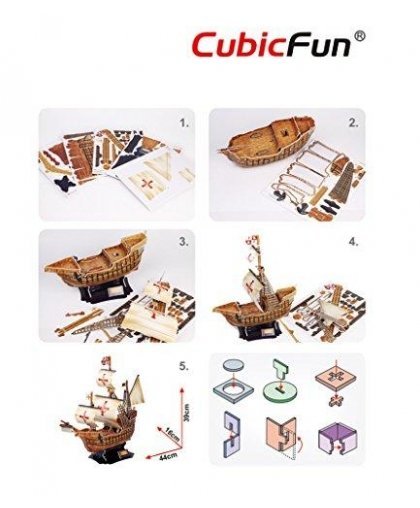 CubicFun 3D puzzle ship Santa Maria – 22
