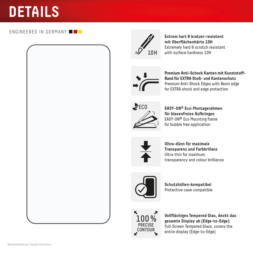 Displex Full Cover Screen Protector (10H) for Samsung Galaxy S24/S25, Eco Mounting Frame, Full Cover – 2