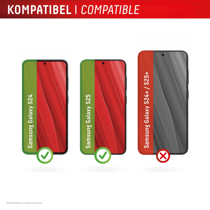 Displex Full Cover Screen Protector (10H) for Samsung Galaxy S24/S25, Eco Mounting Frame, Full Cover – 5