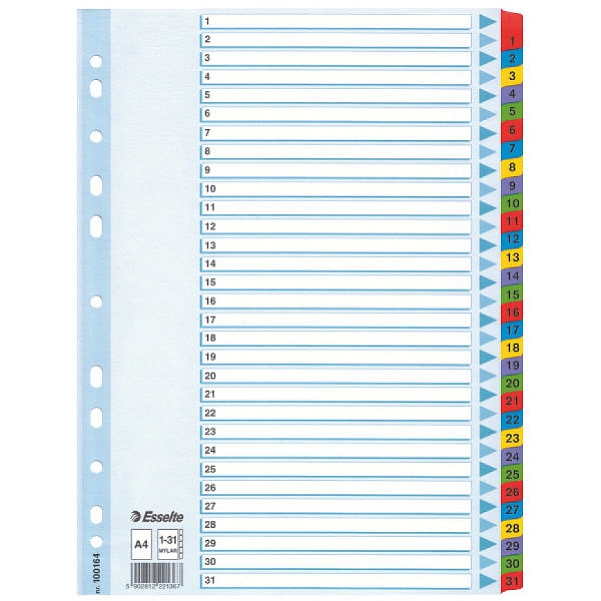 Esselte Mylar Indices & Dividers Numuru