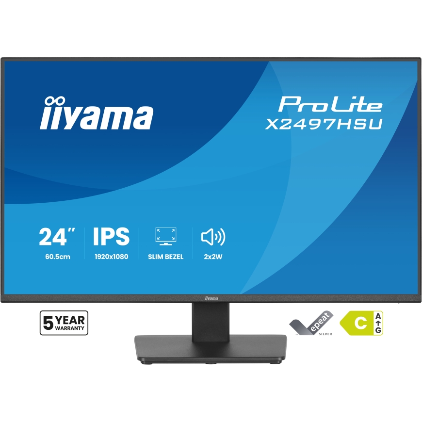iiyama ProLite X2497HSU-B1 computer monitor 60.5 cm (23.8") 1920 x 1080 pixels Full HD LED Black – 2
